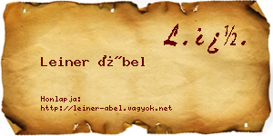 Leiner Ábel névjegykártya