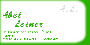 abel leiner business card